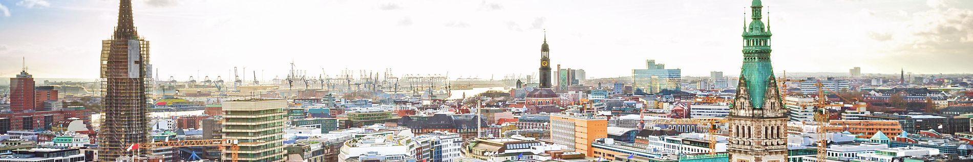 Ein Blick über die Hamburger Innenstadt